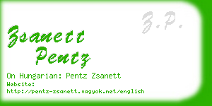 zsanett pentz business card